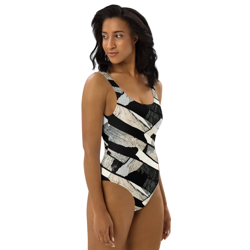 Blackwood Mosaic on One-Piece Swimsuit — Right