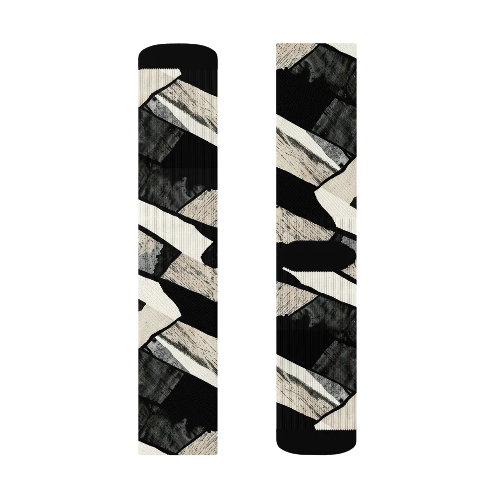 Blackwood Mosaic on Socks — Right Sock