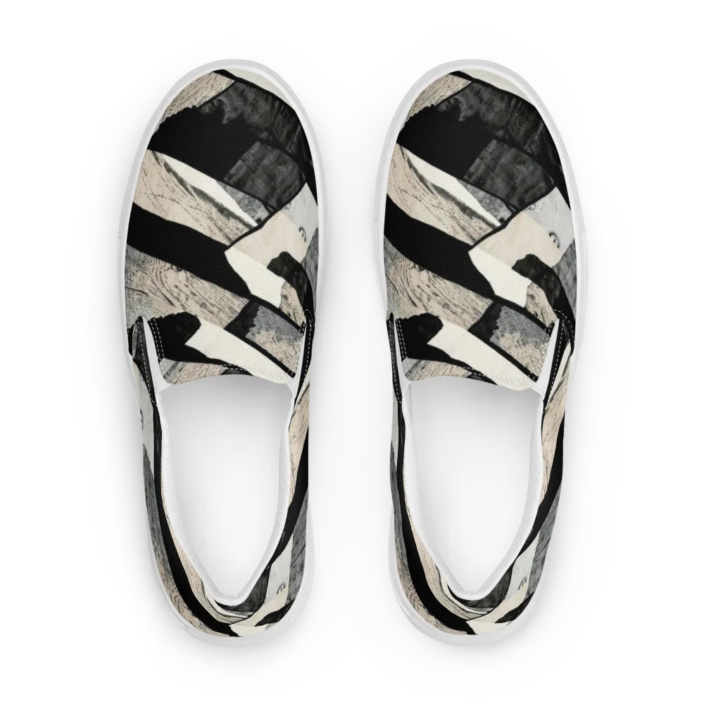 Blackwood Mosaic on Women's Slip-On Canvas Shoes — Front