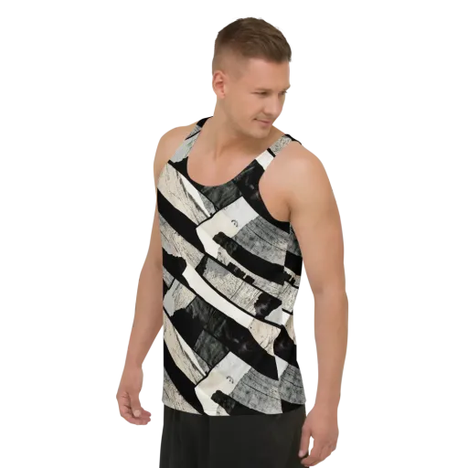 Blackwood Mosaic on a Men's Tank Top