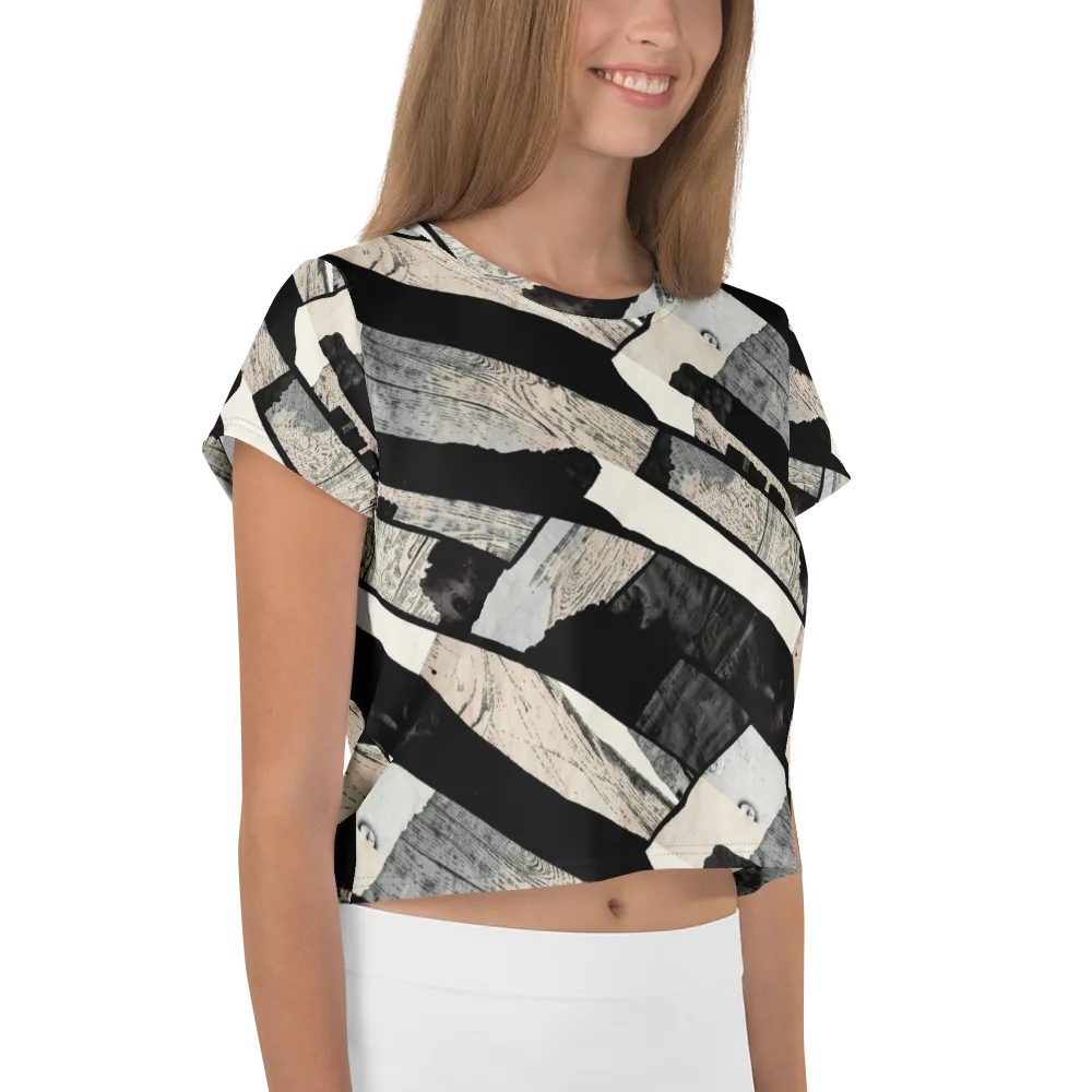 Blackwood Mosaic on Crop Tee — Right