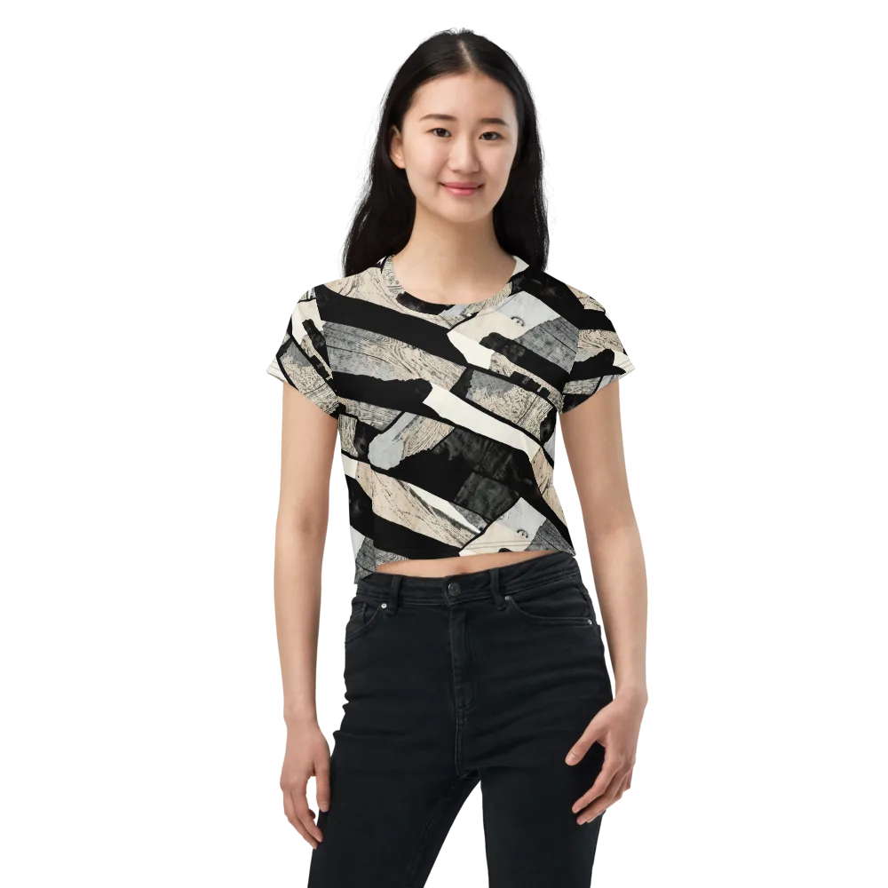 Blackwood Mosaic on Crop Tee — Front
