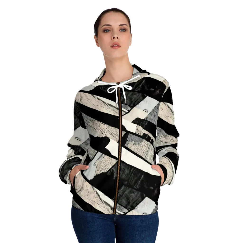Blackwood Mosaic on Women's Full-Zip Hoodie — Front On Person