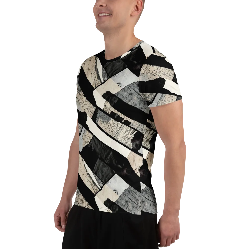 Blackwood Mosaic on Men's Athletic T-Shirt — Left