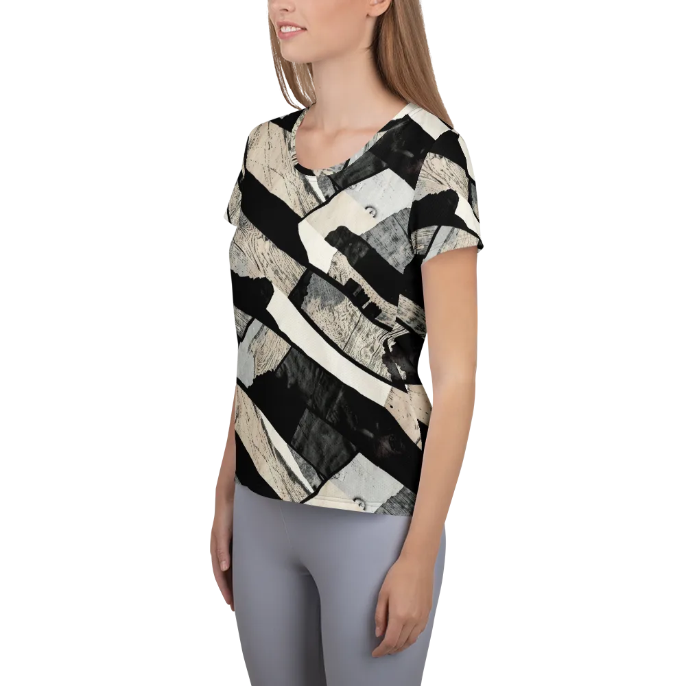 Blackwood Mosaic on Women's Athletic T-Shirt — Left
