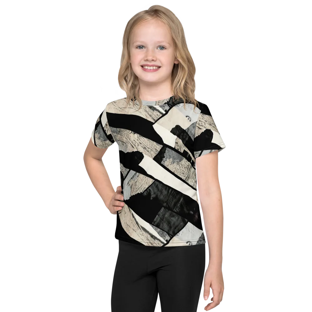 Blackwood Mosaic on Kids Crew Neck T-Shirt — Front