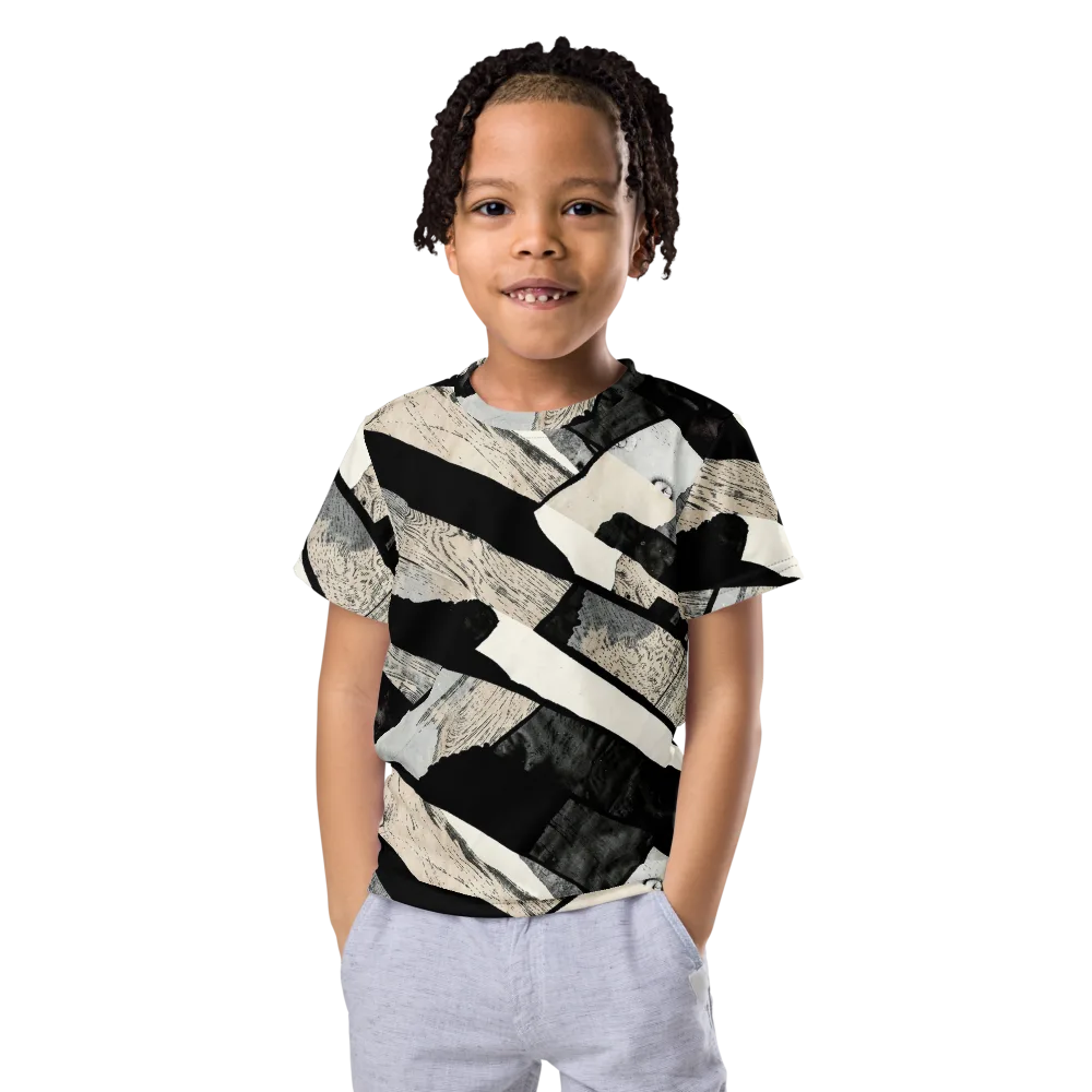 Blackwood Mosaic on Kids Crew Neck T-Shirt — Front