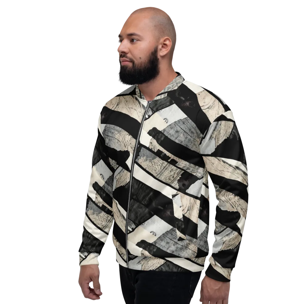 Blackwood Mosaic on Bomber Jacket — Left