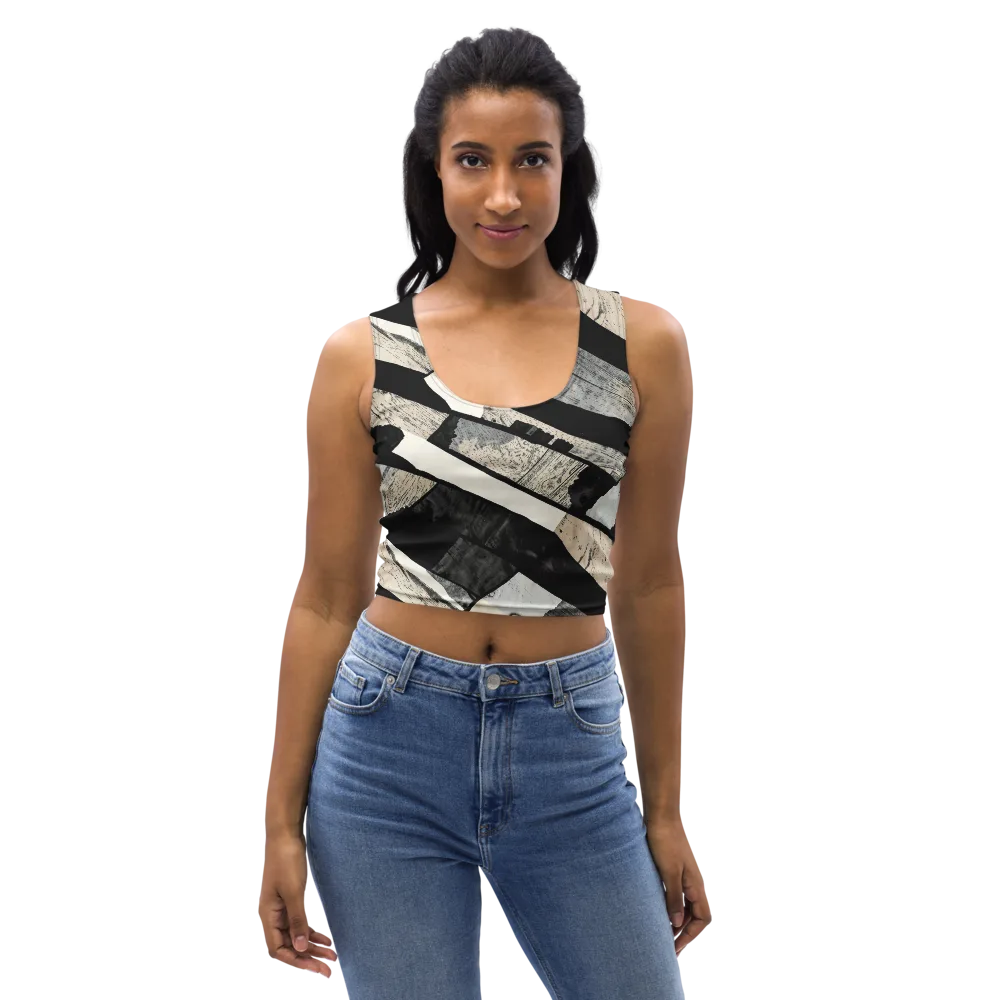 Blackwood Mosaic on Crop Top — Front