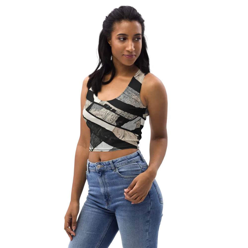 Blackwood Mosaic on Crop Top — Left Front