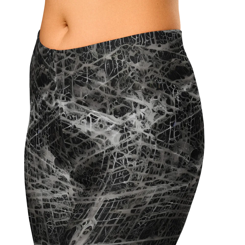 Monochrome Mesh on Capri Leggings — Zoomed-in