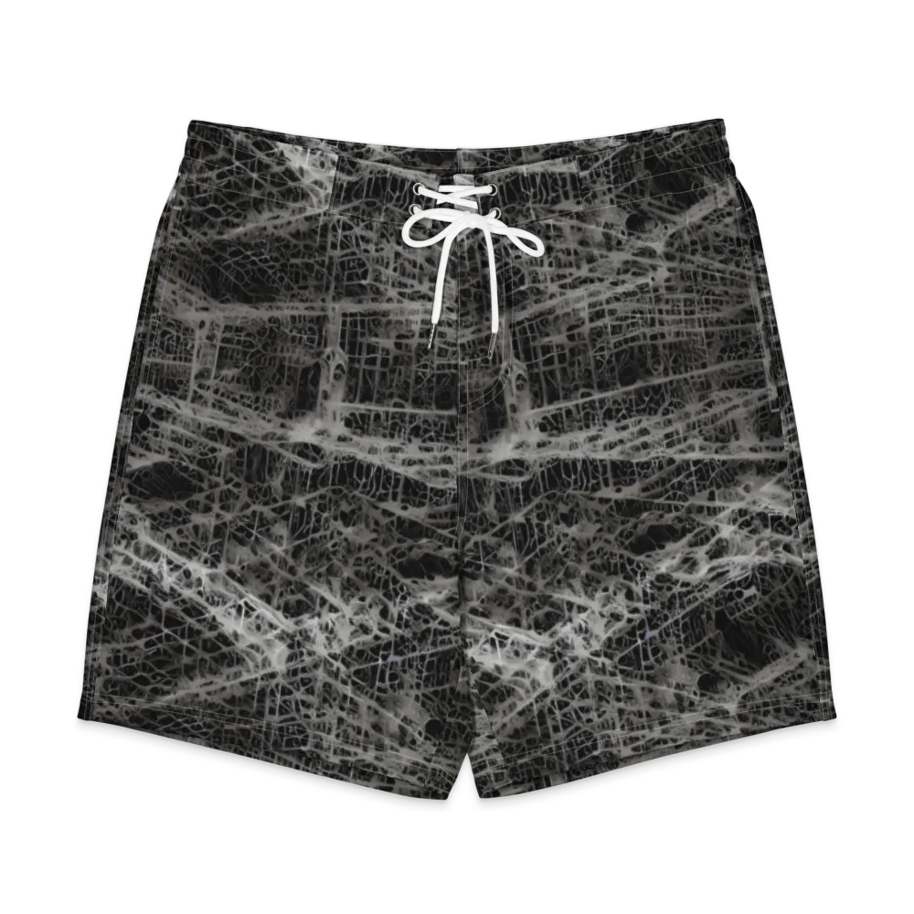 Monochrome Mesh on Men's Board Shorts — Front