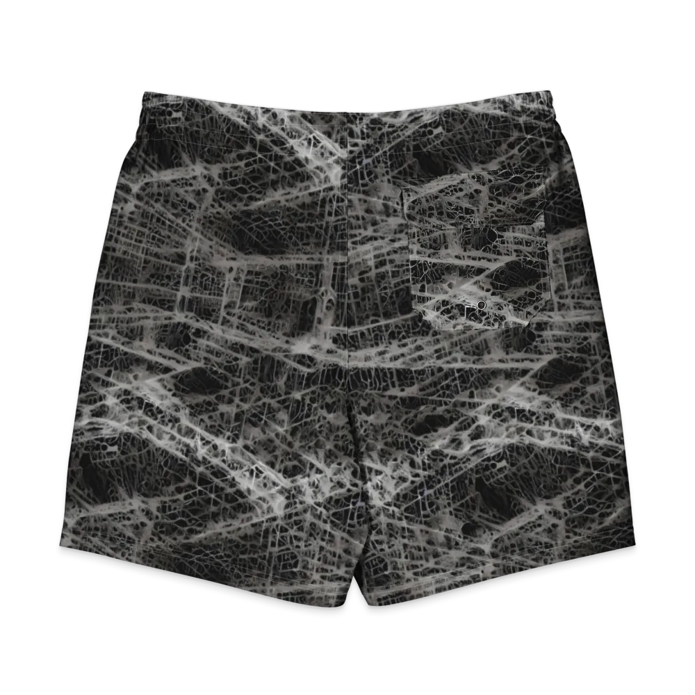 Monochrome Mesh on Men's Board Shorts — Back