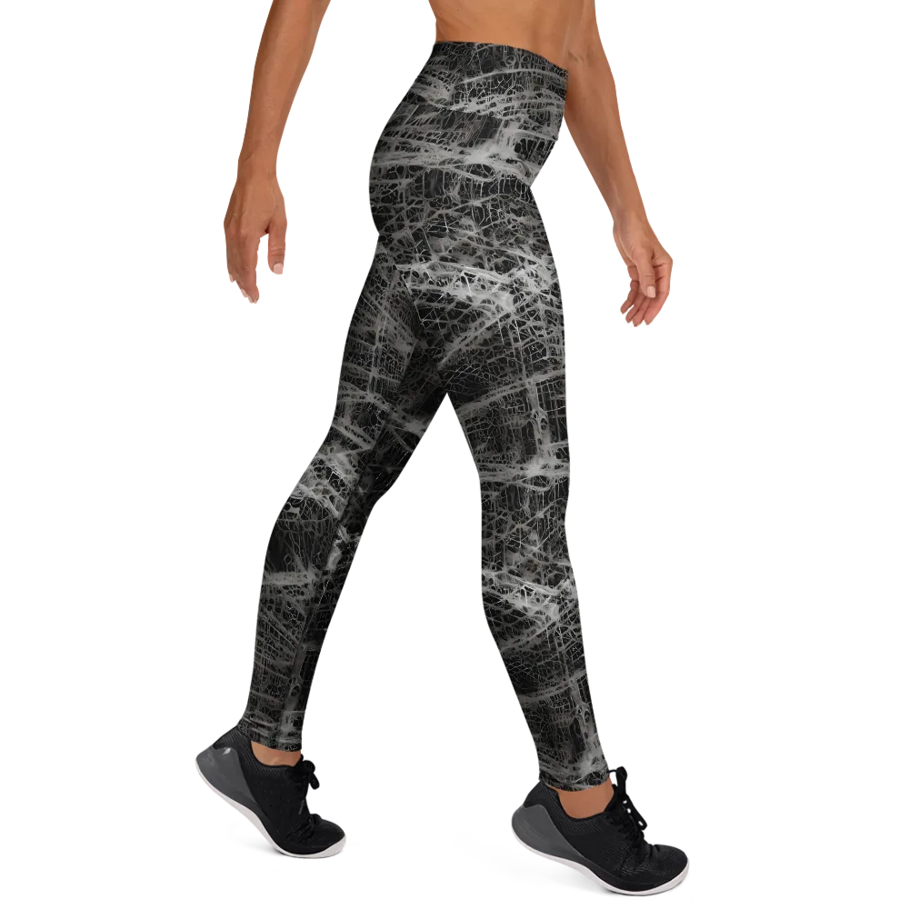 Monochrome Mesh on Yoga Leggings — Right