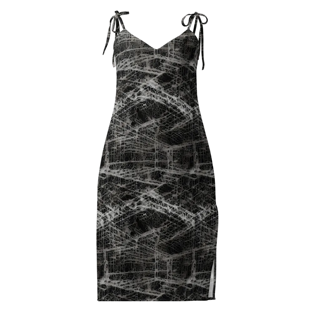 Monochrome Mesh on Slip Dress — Front