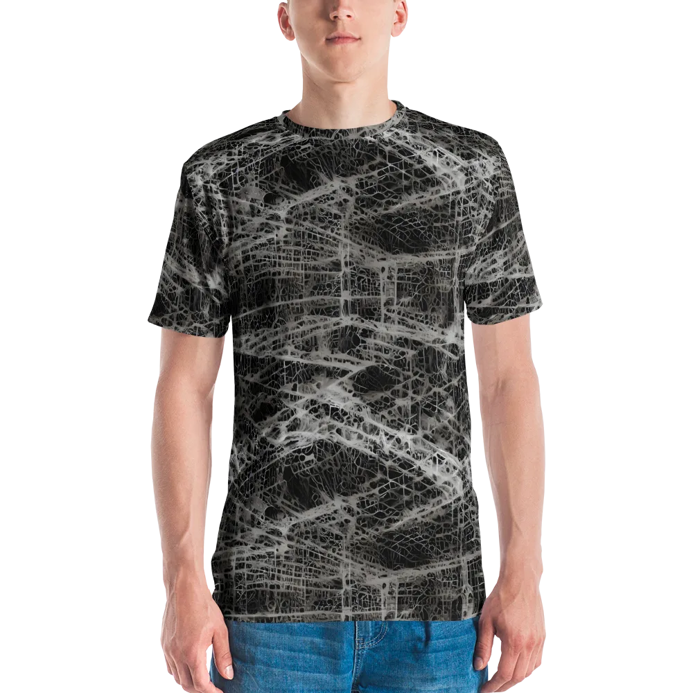 Monochrome Mesh on Men's Crew Neck T-Shirt — Front