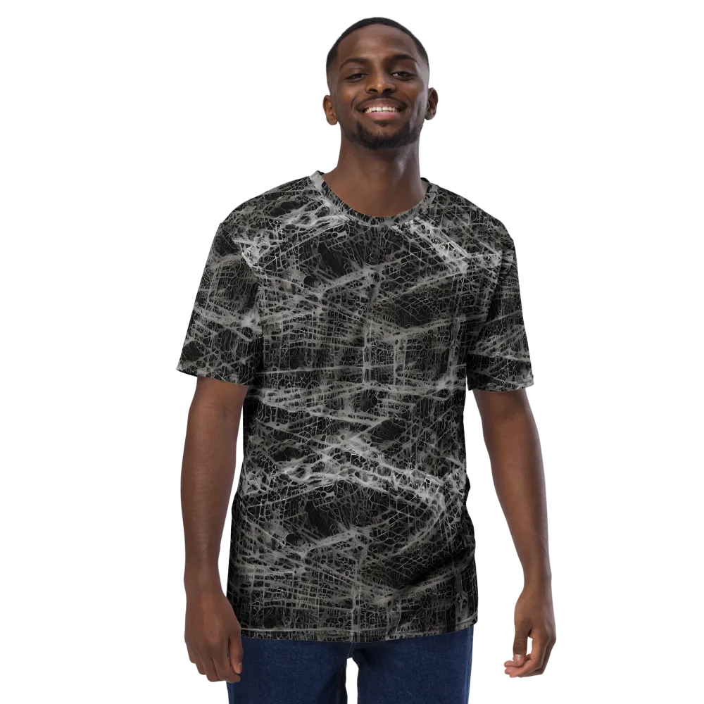 Monochrome Mesh on Men's Crew Neck T-Shirt — Front