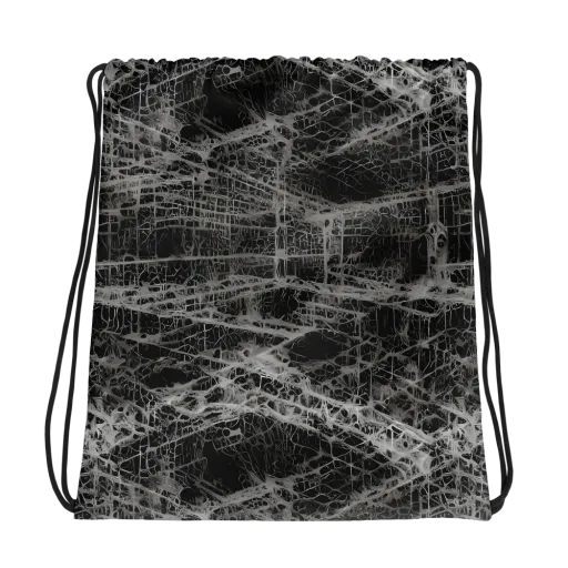 Monochrome Mesh on a Drawstring Bag