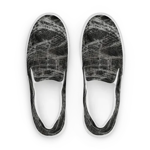 Monochrome Mesh on a Women's Slip-On Canvas Shoes