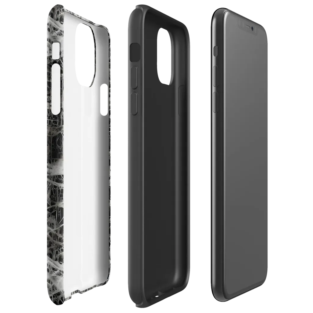 Monochrome Mesh on Tough Case for iPhone® — Right