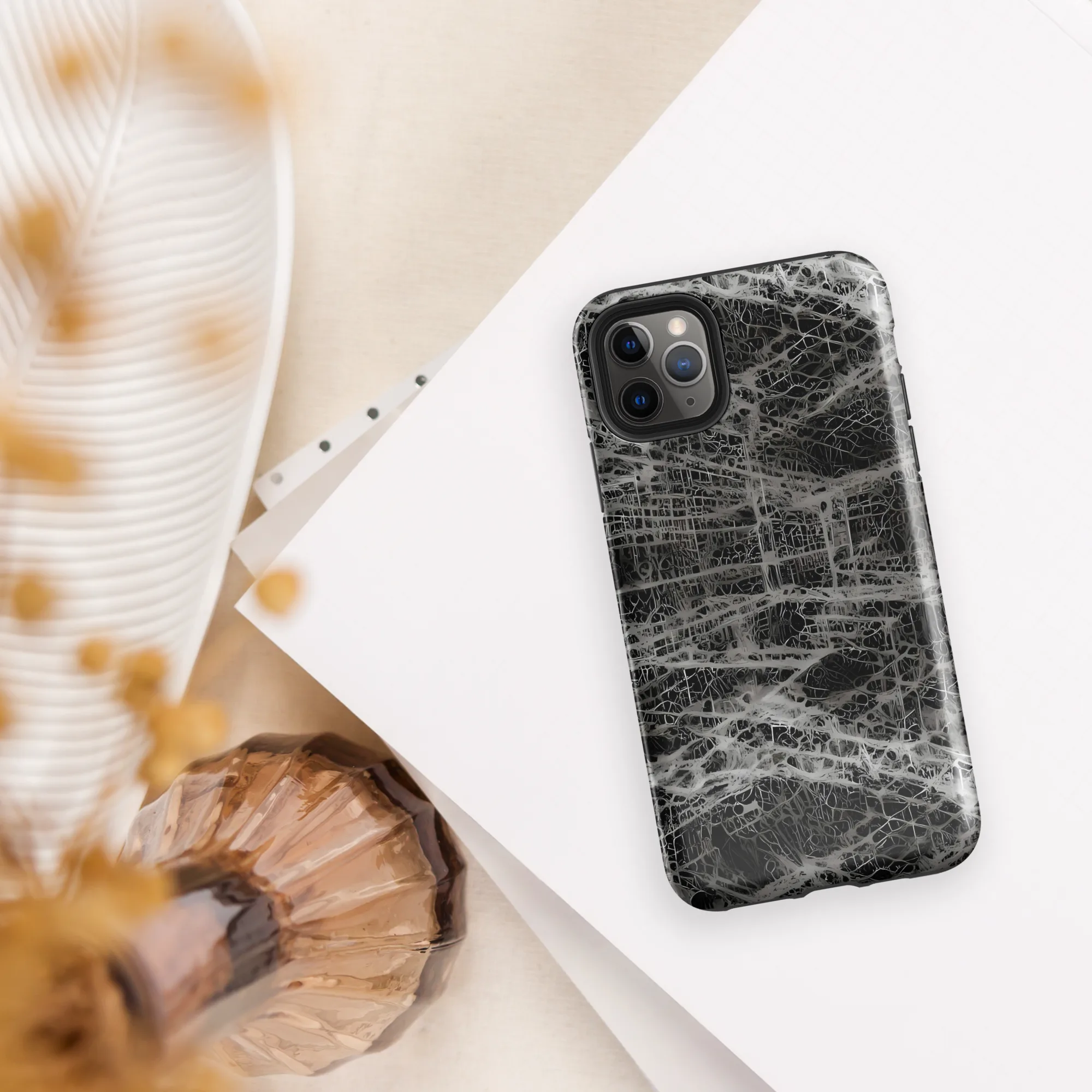 Monochrome Mesh on Tough Case for iPhone® — Front