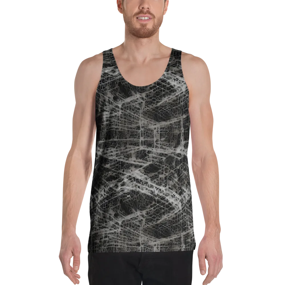 Monochrome Mesh on Men's Tank Top — Front