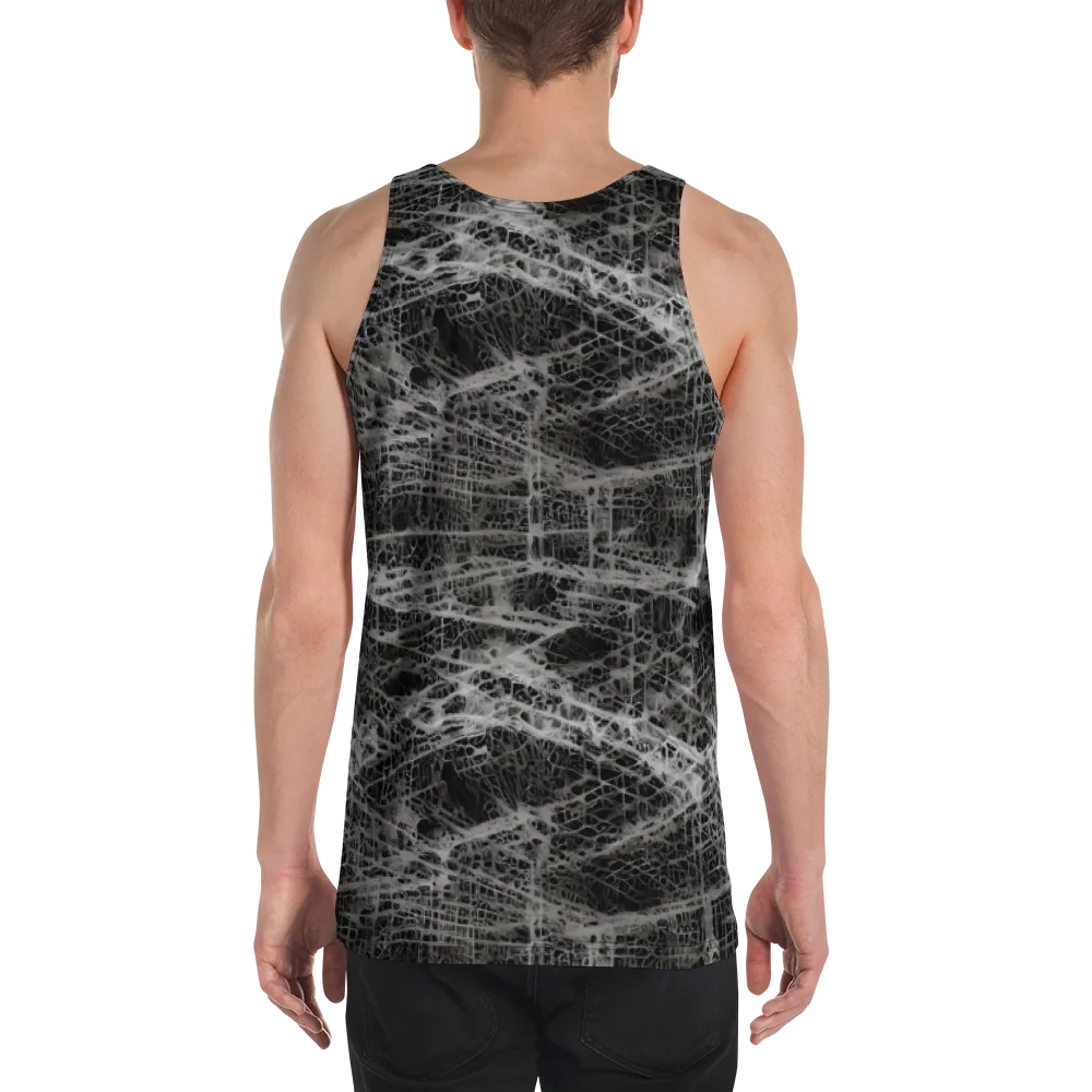 Monochrome Mesh on Men's Tank Top — Back