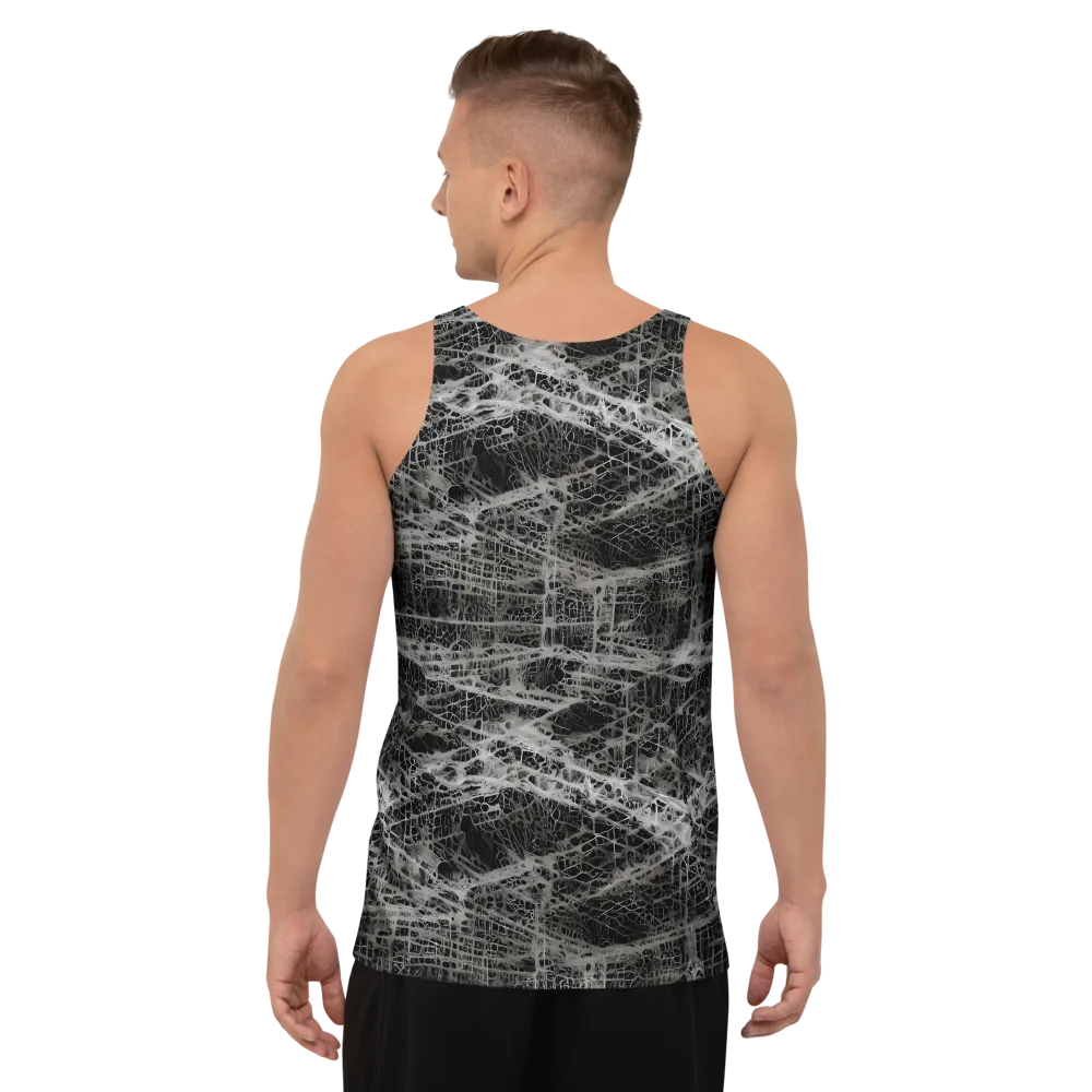 Monochrome Mesh on Men's Tank Top — Back