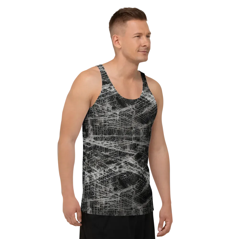 Monochrome Mesh on Men's Tank Top — Right Front