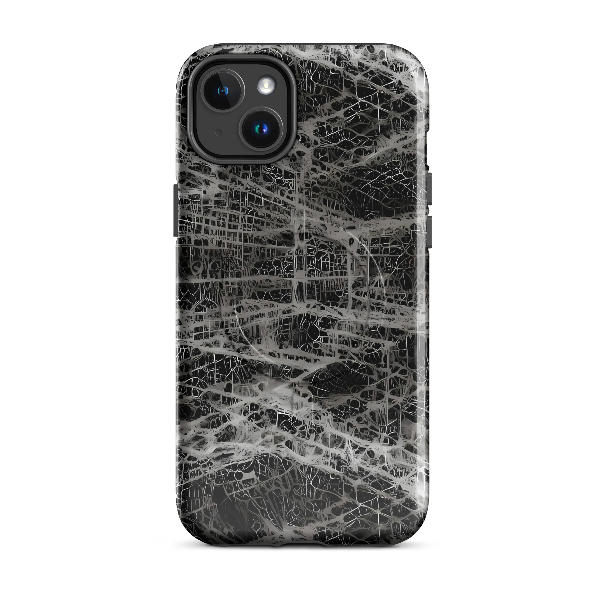 Monochrome Mesh on MagSafe Tough Case for iPhone® — Front
