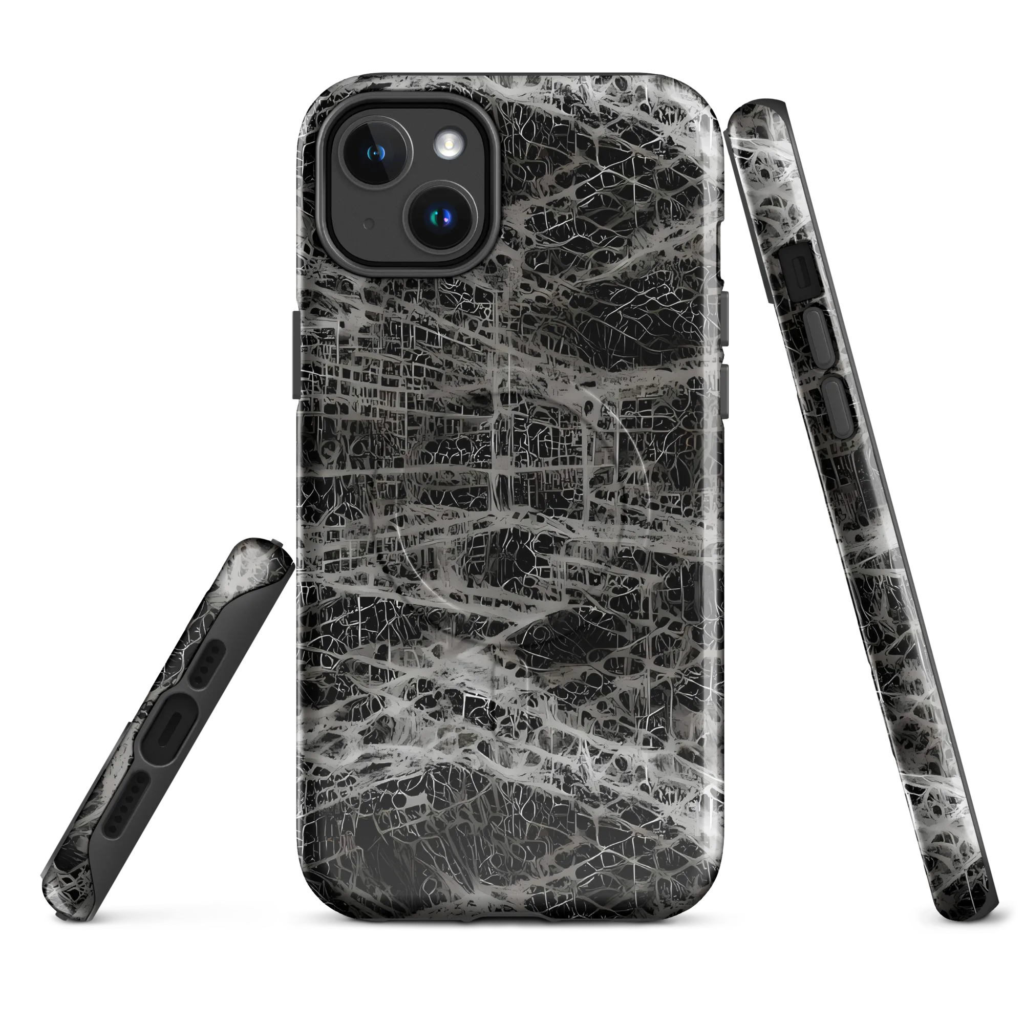 Monochrome Mesh on MagSafe Tough Case for iPhone® — Front