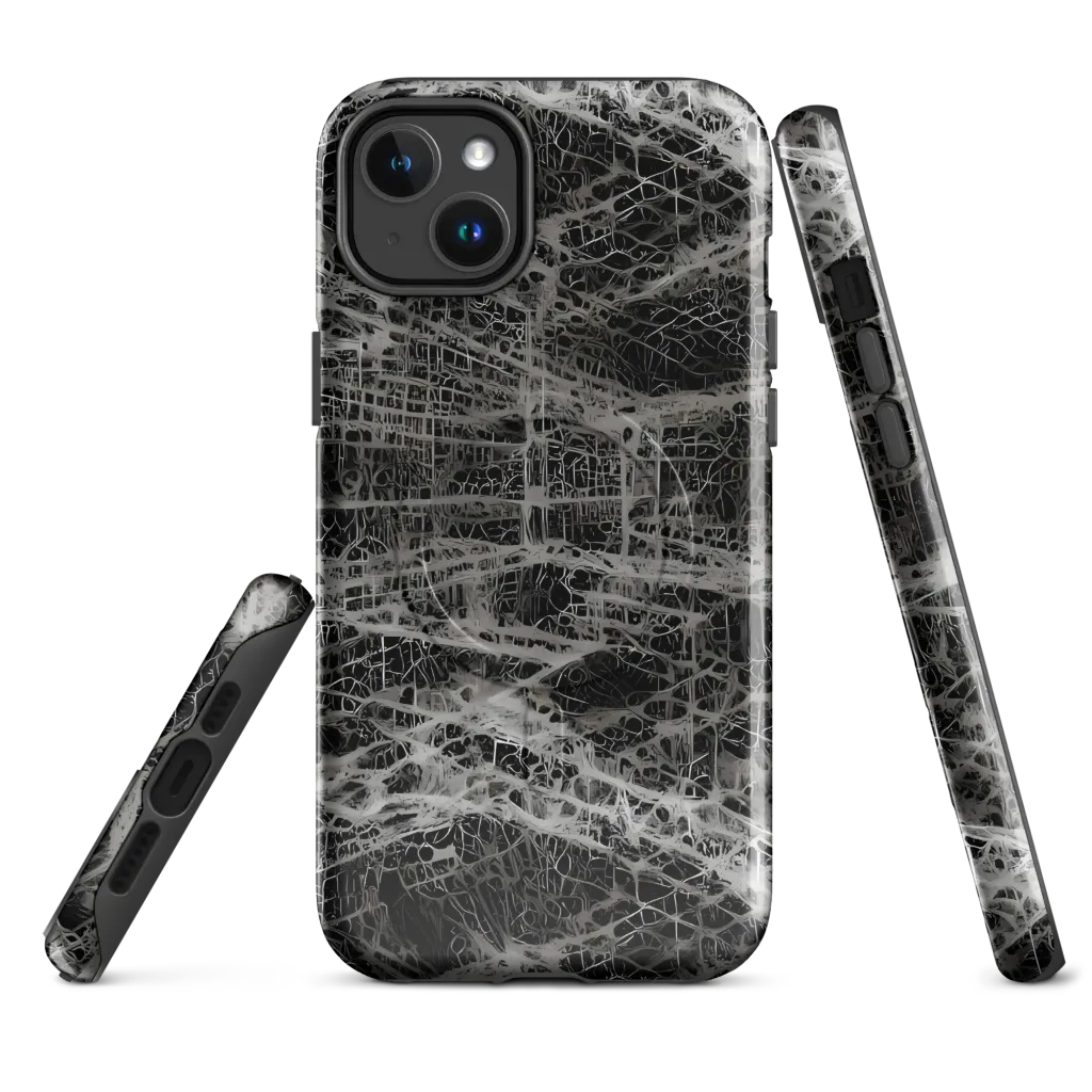 Monochrome Mesh on MagSafe Tough Case for iPhone® — Front