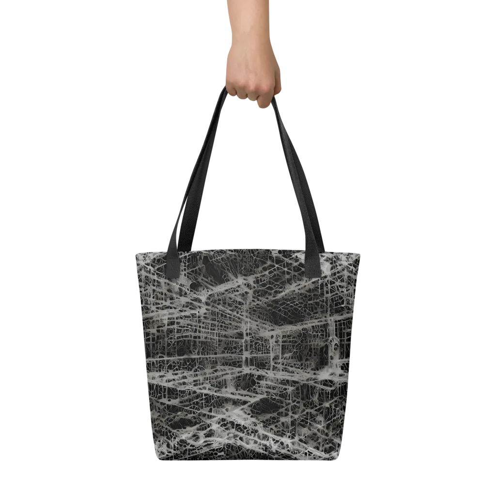 Monochrome Mesh on Tote Bag — Front