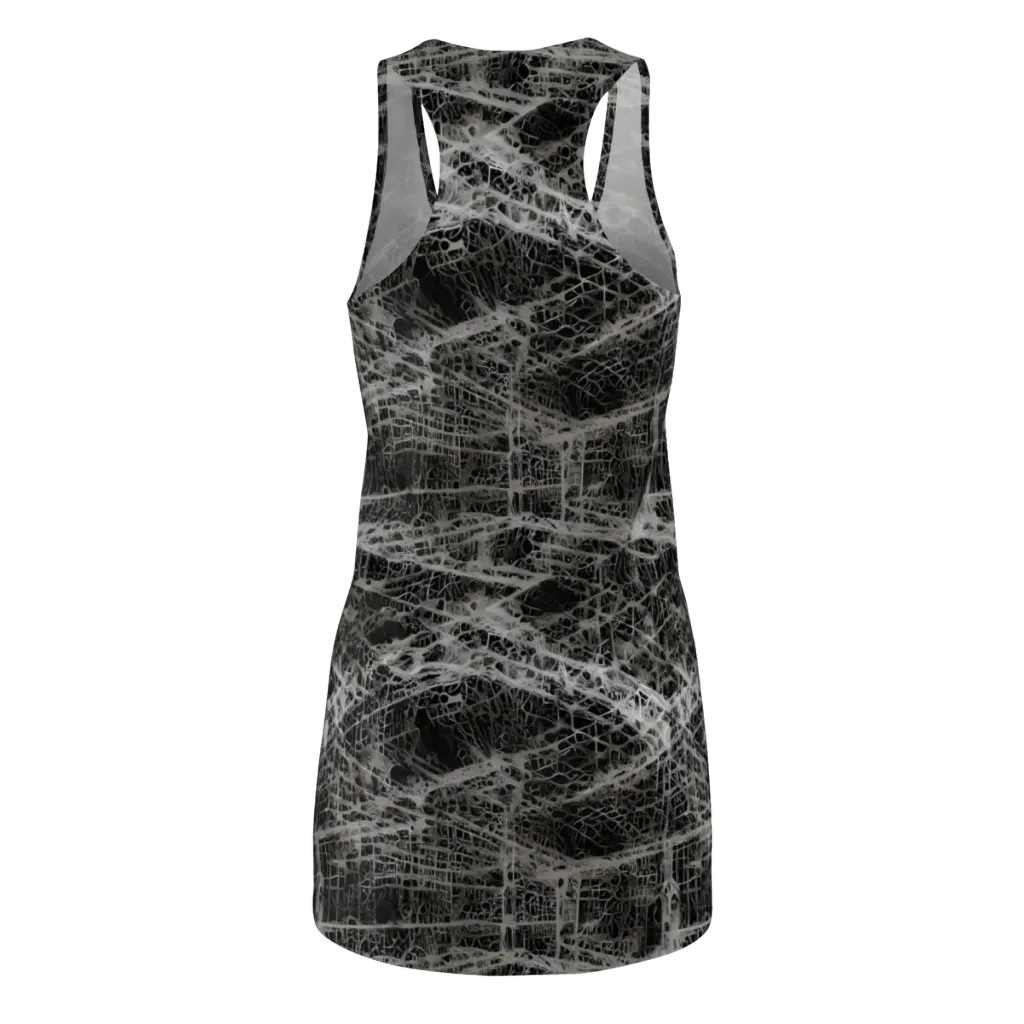 Monochrome Mesh on Racerback Dress — Back