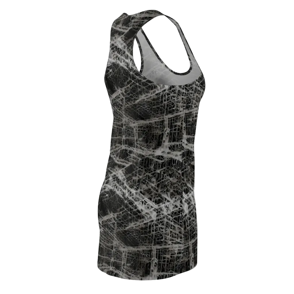 Monochrome Mesh on Racerback Dress — Back Side
