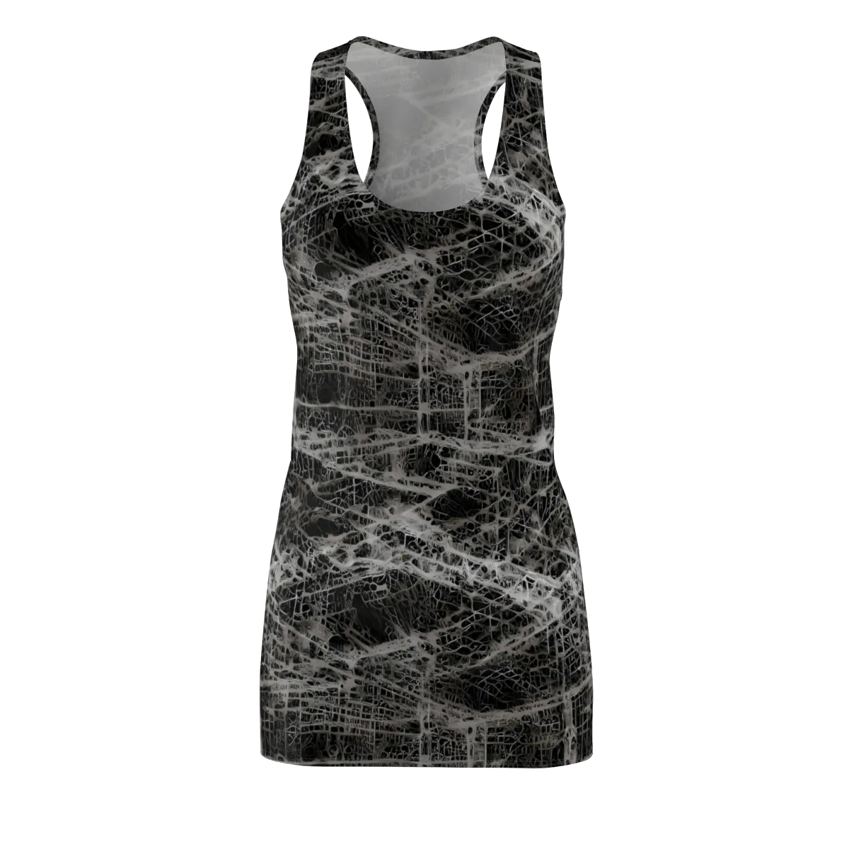 Monochrome Mesh on Racerback Dress — Front