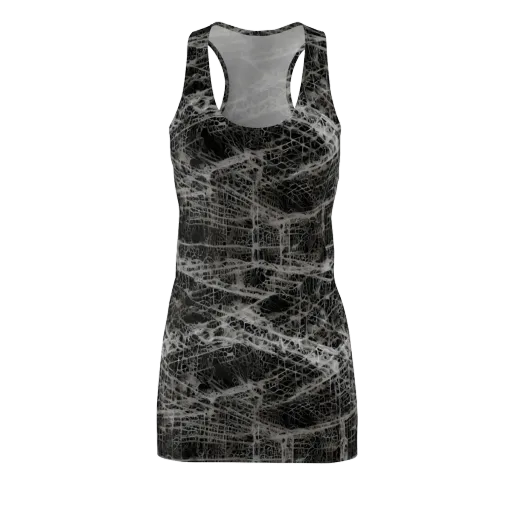 Monochrome Mesh on a Racerback Dress