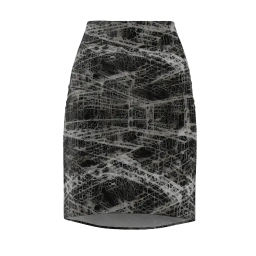 Monochrome Mesh on a Pencil Skirt