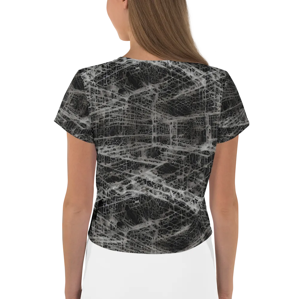 Monochrome Mesh on Crop Tee — Back