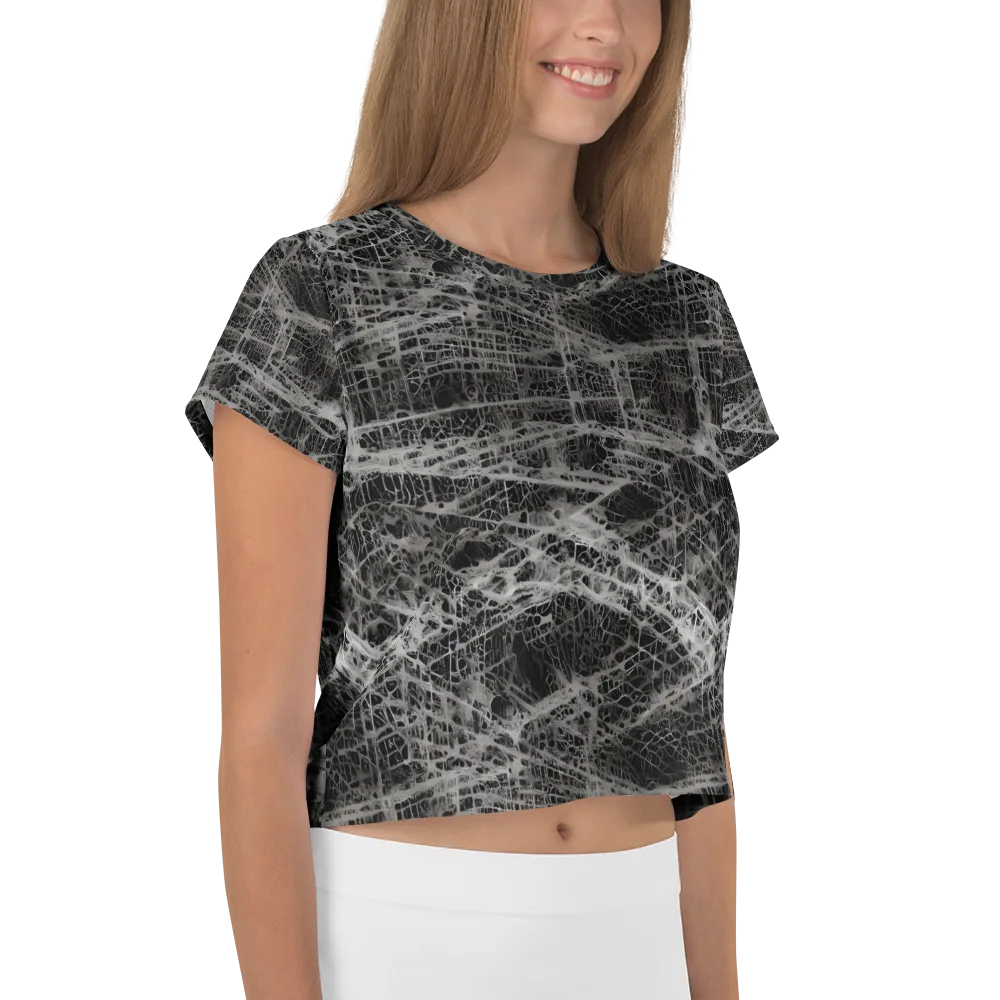 Monochrome Mesh on Crop Tee — Right