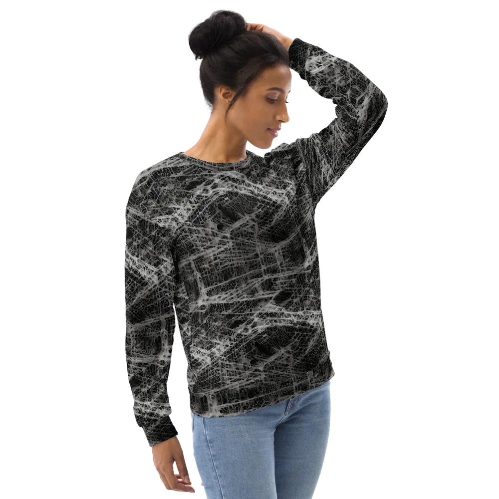 Monochrome Mesh on Sweatshirt — Right Front