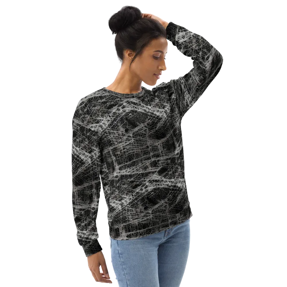 Monochrome Mesh on Sweatshirt — Right Front