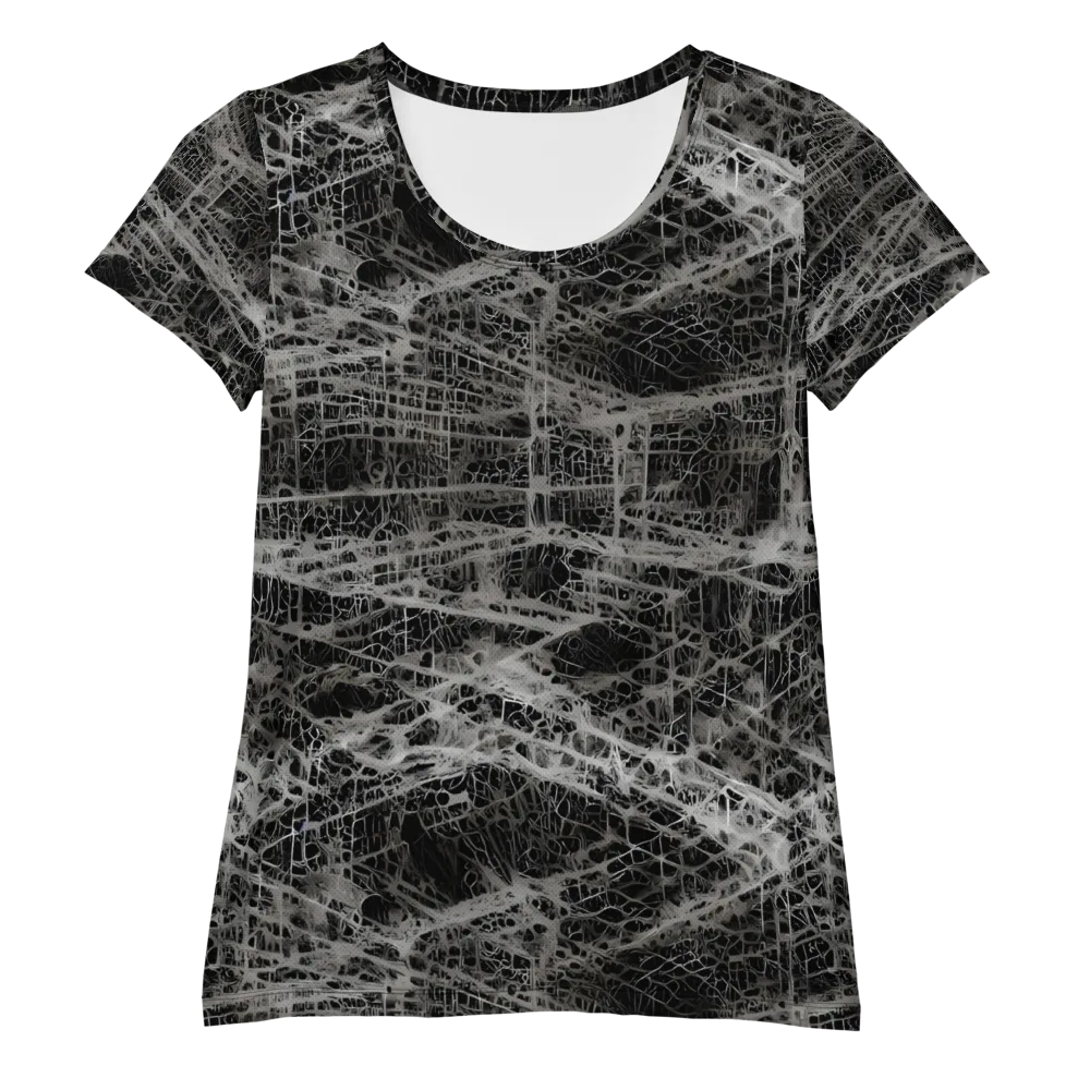 Monochrome Mesh on Women's Athletic T-Shirt — Front