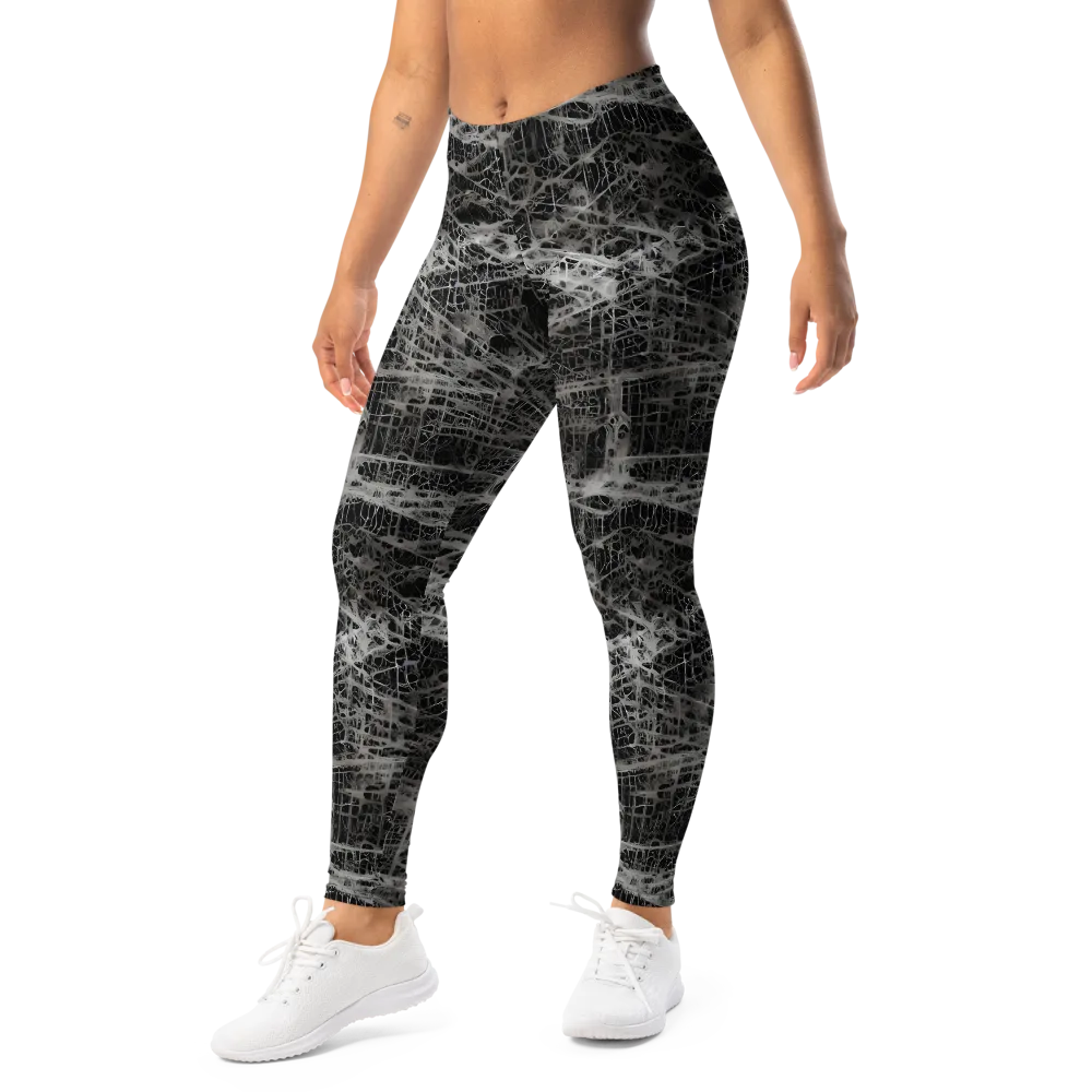 Monochrome Mesh on Leggings — Left Front