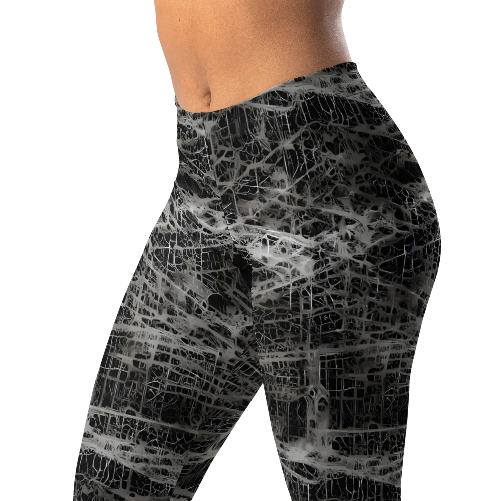 Monochrome Mesh on Leggings — Left Front