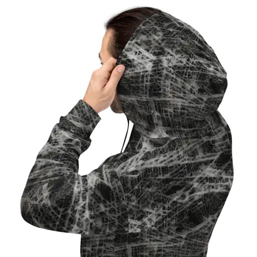 Monochrome Mesh on a Hoodie
