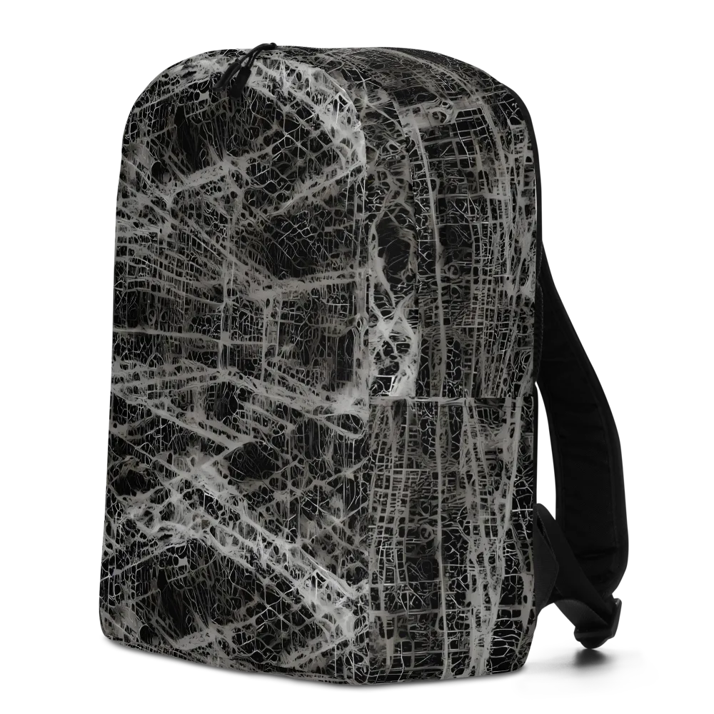 Monochrome Mesh on Minimalist Backpack — Left