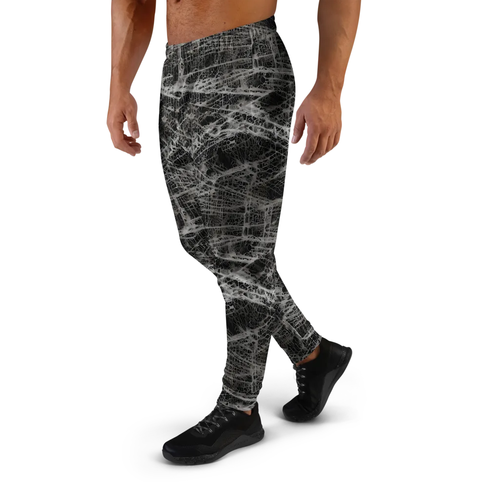 Monochrome Mesh on Men's Joggers — Left