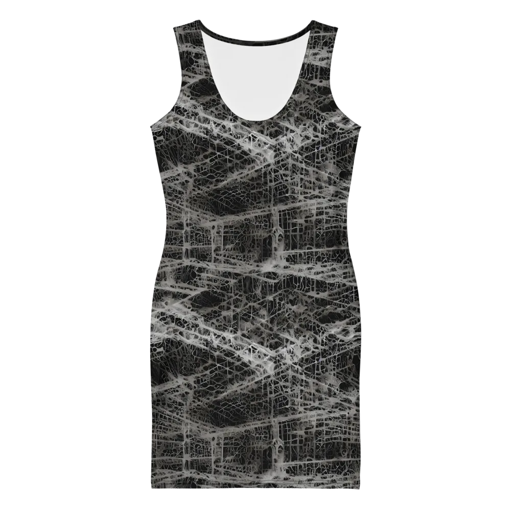 Monochrome Mesh on Bodycon Dress — Front