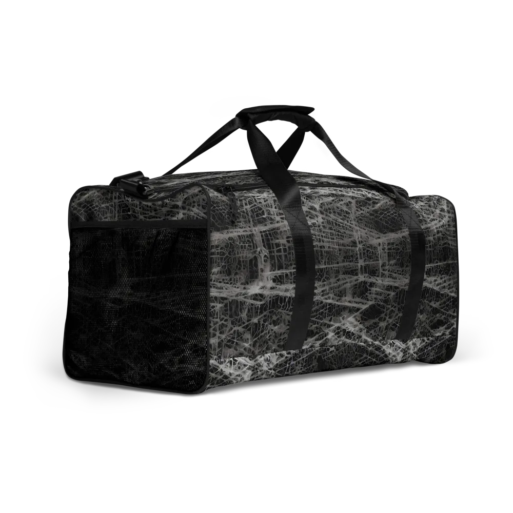 Monochrome Mesh on Duffle Bag — Right Front
